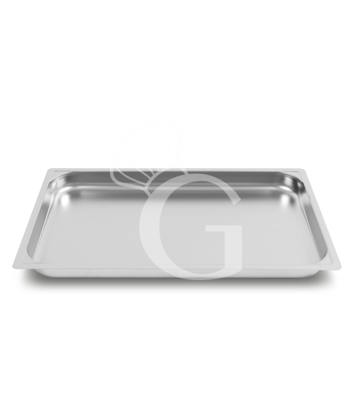 Bandeja rectangular de acero inoxidable GN1/1 L 530 mm x P 325 mm x H 20 mm