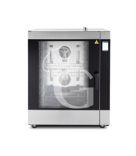 Horno eléctrico de convección-vapor, pantalla táctil, humidificador, 10 bandejas GN1/1 o 600x400 mm sistema de lavado automático