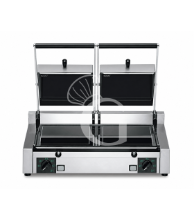 Sandwichera doble de vitrocerámica, placa superior e inferior lisas – L 700 mm x P 490 mm x H 170 mm