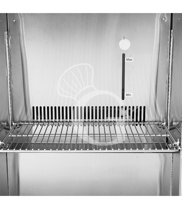 Armario maduración carne +2/+10 °C, 110 L, puerta de cristal, UV y control de humedad