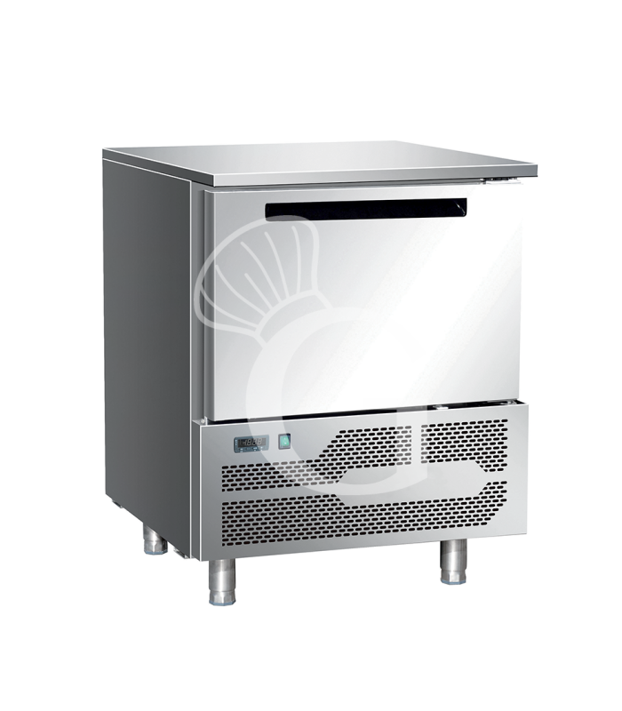 Abatidor en acero inoxidable AISI 304 monofásico –18°/+3 °C para 5 bandejas o rejillas GN 1/1 o 600×400 mm