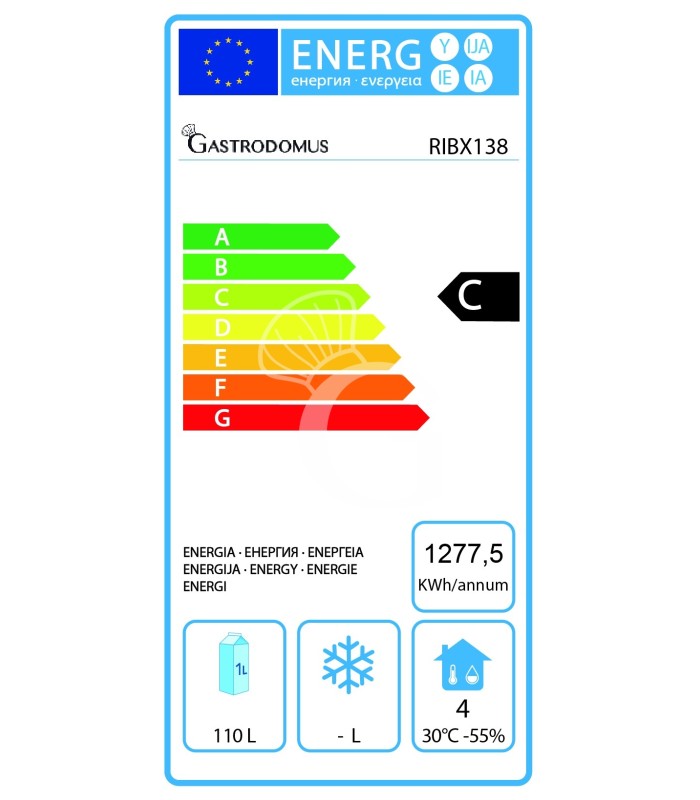 Armario maduración carne +2/+10 °C, 110 L, puerta de cristal, UV y control de humedad