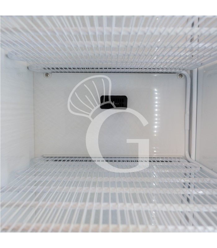 Armario congelador estático slim con puerta de cristal, 208 L, –18/–22 °C, color blanco