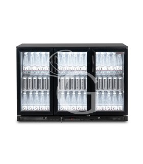 Vitrina frigorífica ventilada horizontal 338 L +2°C/+10°C, 3 puertas abatibles
