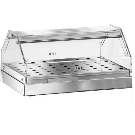 Vitrina neutra hostelería en acero inoxidable L 850 mm x P 350 mm x A 250 mm