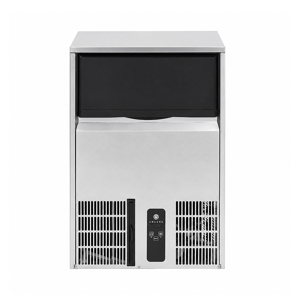 Máquina de hielo monofásica kg 80/24h cubito macizo versión con refrigeración por agua