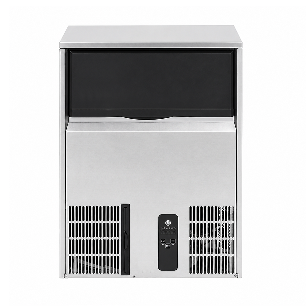 Máquina de hielo monofásica kg 165/24 h, cubito macizo, refrigeración por agua