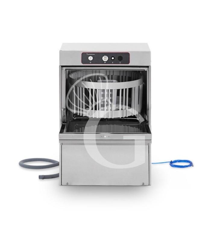 Lavavasos profesional cesta Ø350 mm H 210 electromecánico de doble pared con dosificador de abrillantador