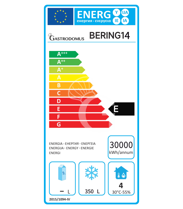 Abatidor de temperatura digital trifásico acero inoxidable 15 bandejas, -18°/+3°C, con ruedas montadas