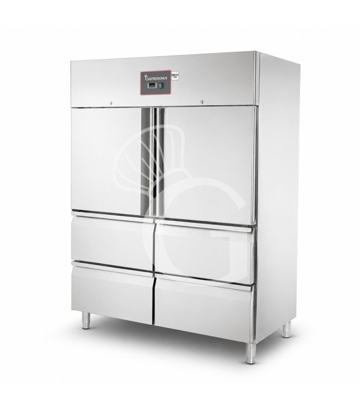 Armario refrigerado ventilado con 2 puertas y 4 cajones, –2 °C/+8 °C - 1333 L - clase energética E