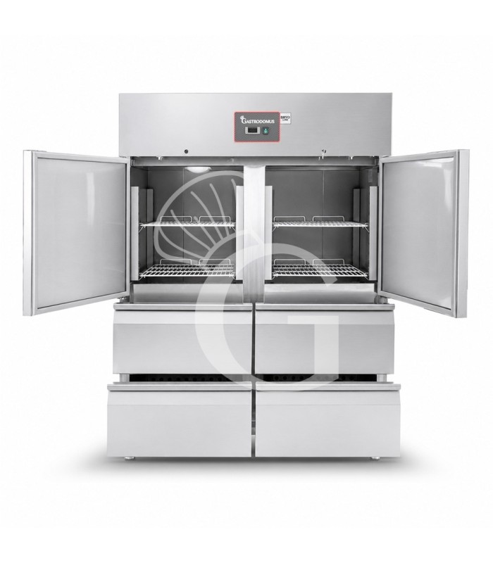 Armario refrigerado ventilado con 2 puertas y 4 cajones, –2 °C/+8 °C - 1333 L - clase energética E