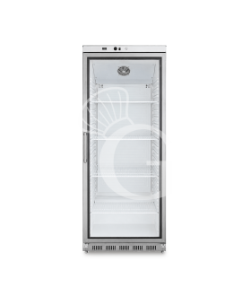 Armario refrigerado estático en acero inoxidable con puerta de vidrio +2 °C/+8 °C – capacidad 570 L
