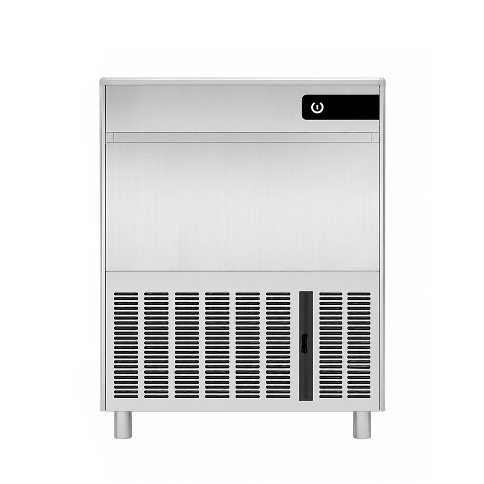 Máquina de hielo monofásica, 90 kg/24 h, cubito hueco, refrigeración por agua