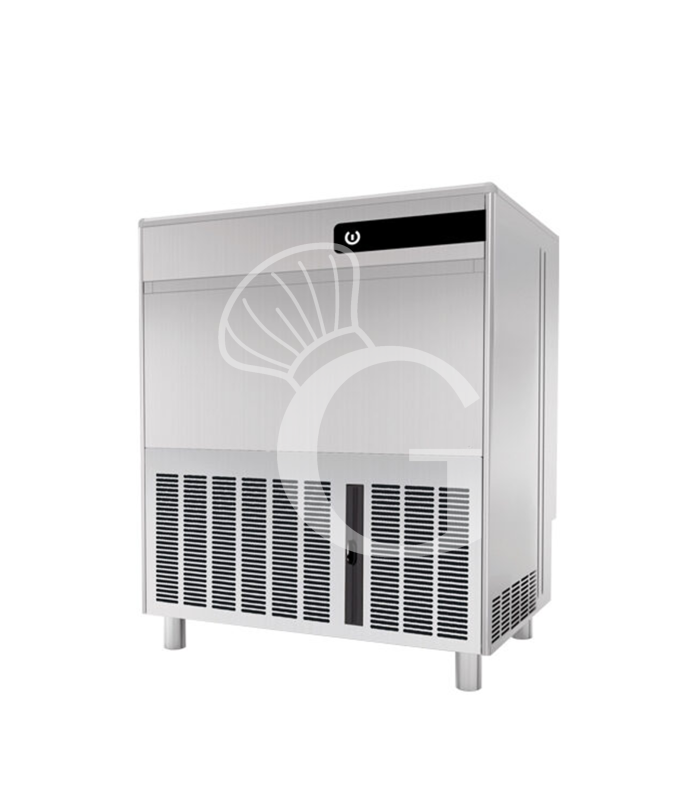 Máquina de hielo monofásica, 90 kg/24 h, cubito hueco, refrigeración por agua
