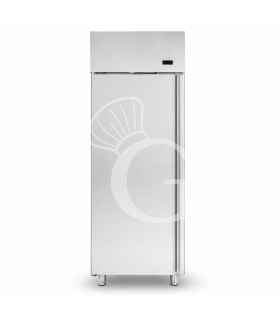 Armario refrigerado ventilado de acero inoxidable, 600 litros y -2°C/+10°C, clase de energía G