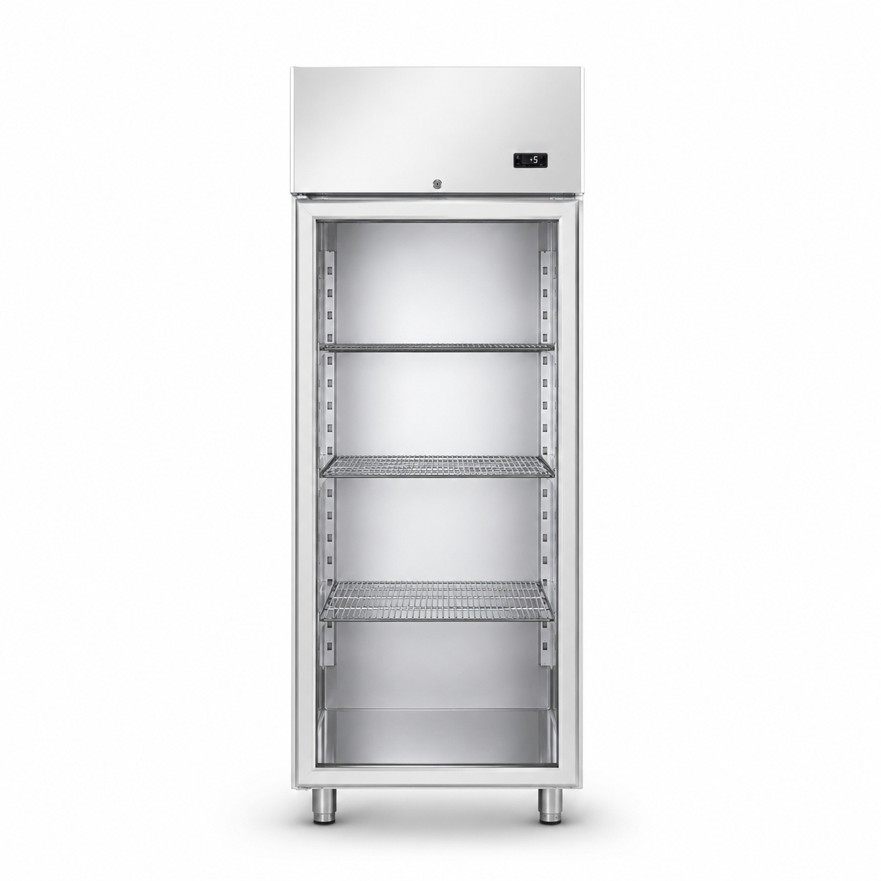 Armario refrigerado ventilado con puerta acristalada, capacidad 700 litros, -2°C/+10°C