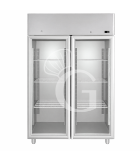 Armario Refrigerado Ventilado 2 puertas de vidrio 0°C/+10°C 1200 LT