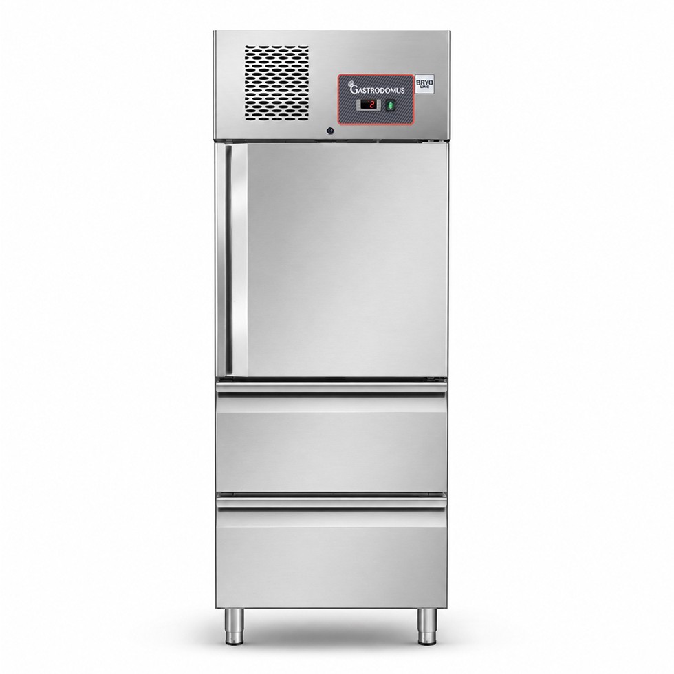 Armario refrigerado ventilado con 1 puerta y 2 cajones –2 °C / +8 °C · 650 L · clase energética D