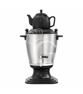 Hervidor de agua samovar de acero inoxidable y plástico 3.2 LT L 270 mm x P 275 mm x A 495 mm
