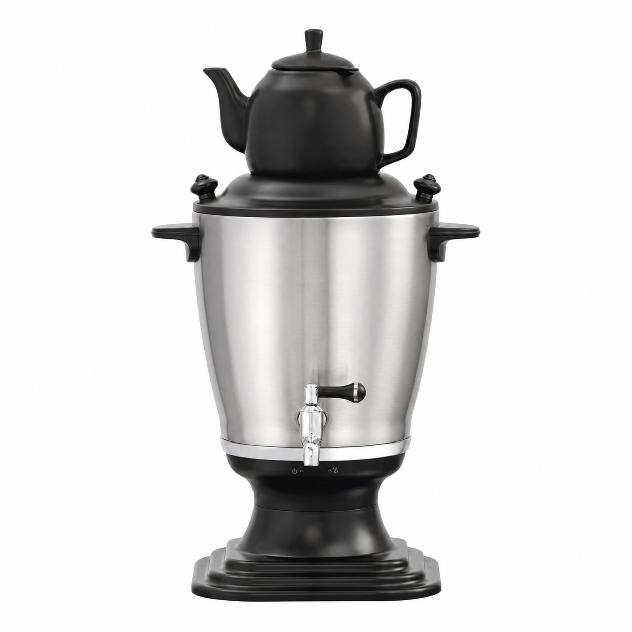 Hervidor de agua samovar de acero inoxidable y plástico 3.2 LT L 270 mm x P 275 mm x A 495 mm
