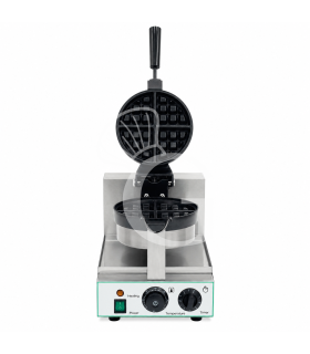 Gofrera 1,3 KW estructura de acero inox placa de cocción teflonada L 280 mm x P 520 mm x H10/655 mm