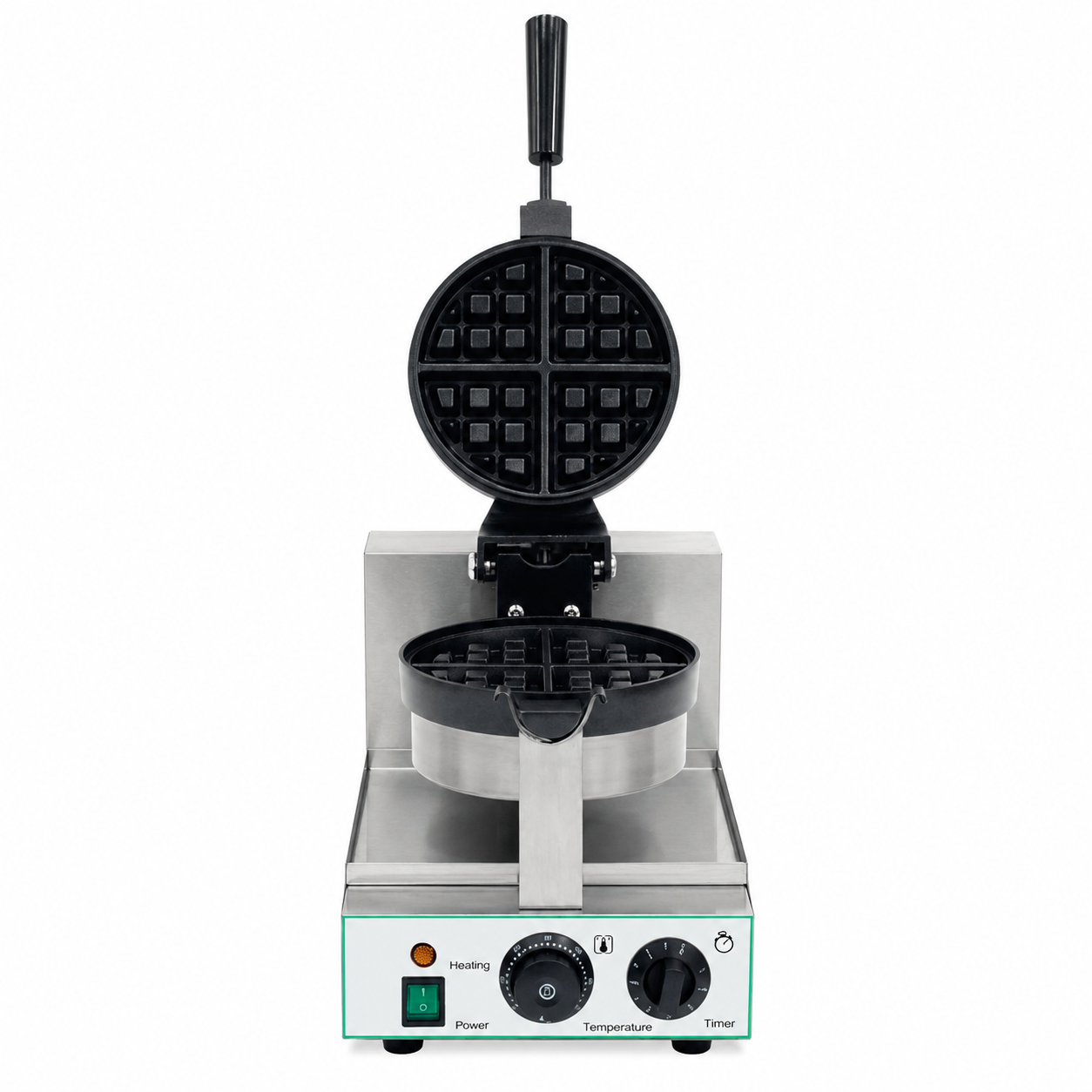Gofrera 1,3 KW estructura de acero inox placa de cocción teflonada L 280 mm x P 520 mm x H10/655 mm