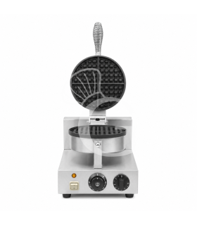 Gofrera 1000 W estructura de acero inoxidable Placa de cocción teflonada L 255 mm x P 435 mm x H 255/570 mm