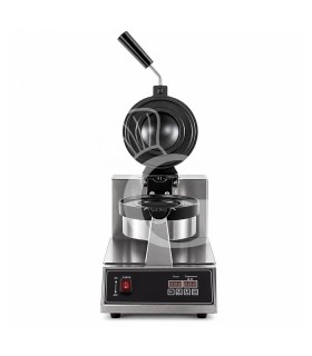 Máquina de prensado sándwiches helado/salado de teflón redonda, giratoria - potencia1100 W