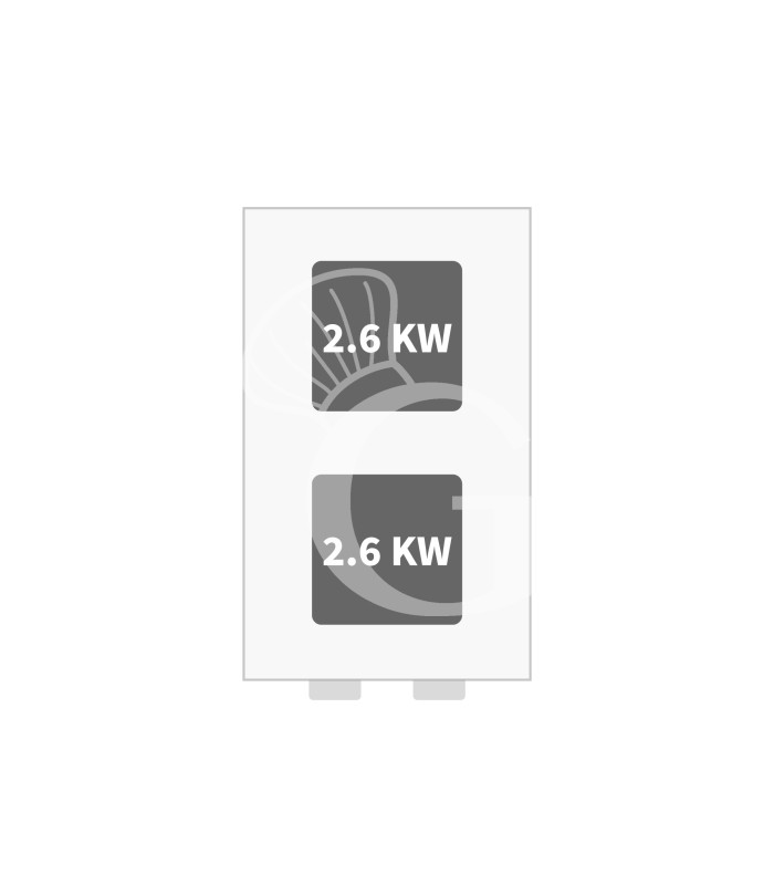 Cocina eléctrica profesional 2 placas cuadradas en mueble abierto de 700 mm de profundidad