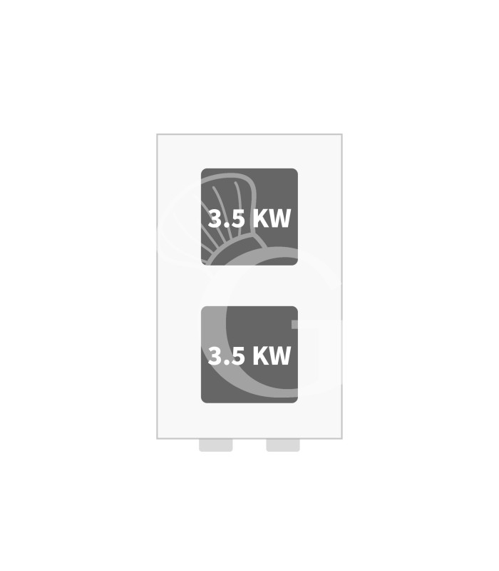 Cocina eléctrica profesional 2 placas cuadradas en mueble abierto de 900 mm de profundidad