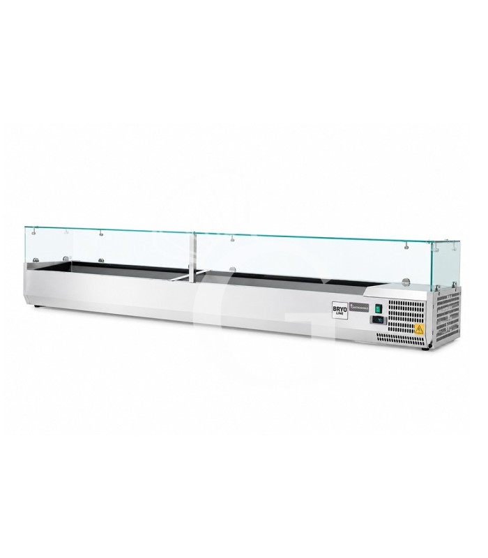 Vitrina refrigerada para pizzería L 2520 mm para 12 cubetas GN 1/3