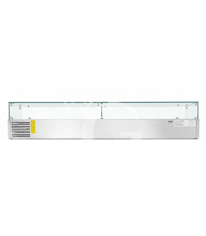 Vitrina refrigerada para pizzería L 2520 mm para 12 cubetas GN 1/3