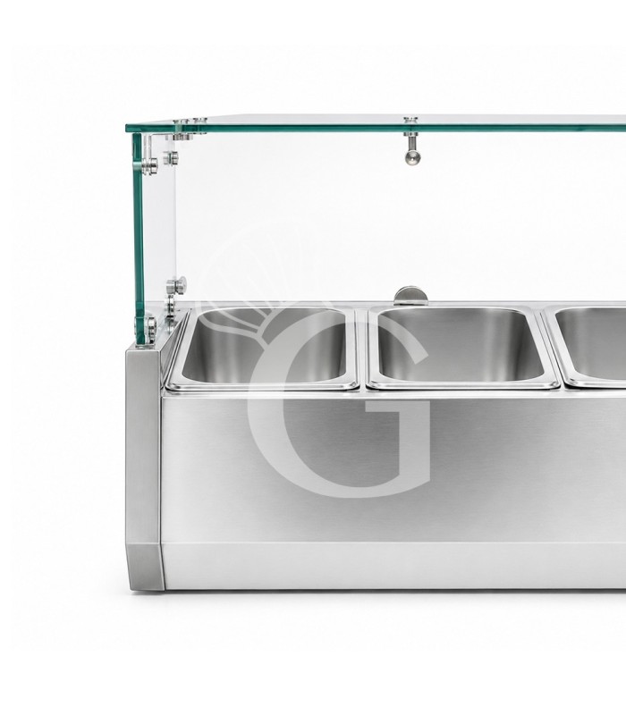 Vitrina refrigerada para pizzería L 2520 mm para 12 cubetas GN 1/3