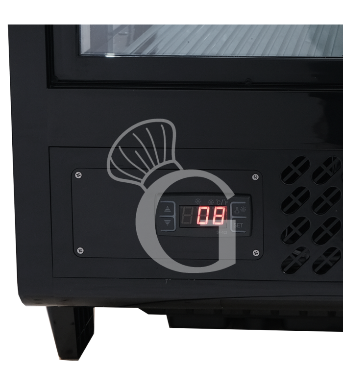 Vitrina refrigerada ventilada de sobremesa 100 LT 0°C/+12°C Luz interior LED L 682 mm x P 450 mm x A 675 mm