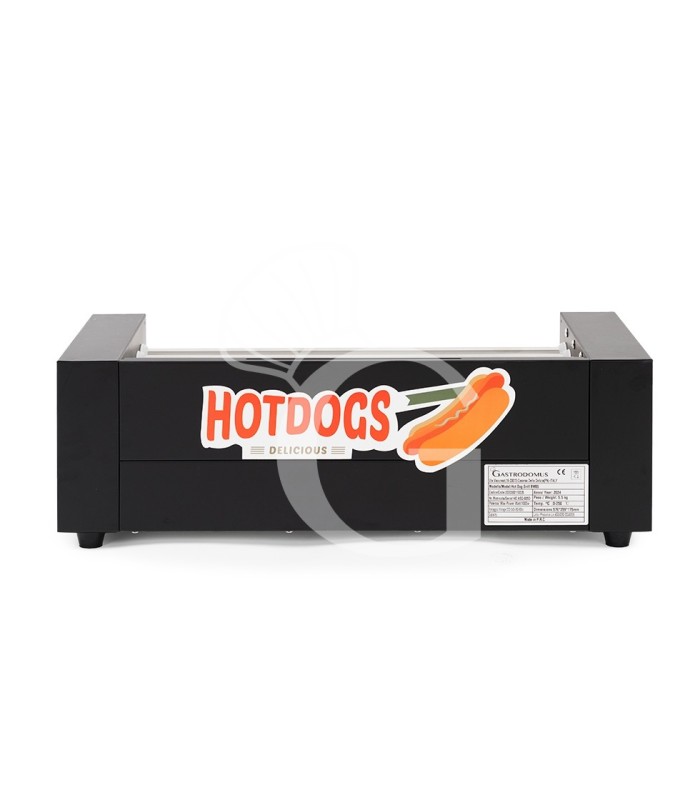 Asador de salchichas 1400 W 5 rodillos L 580 mm x P 250 mm x A 190 mm