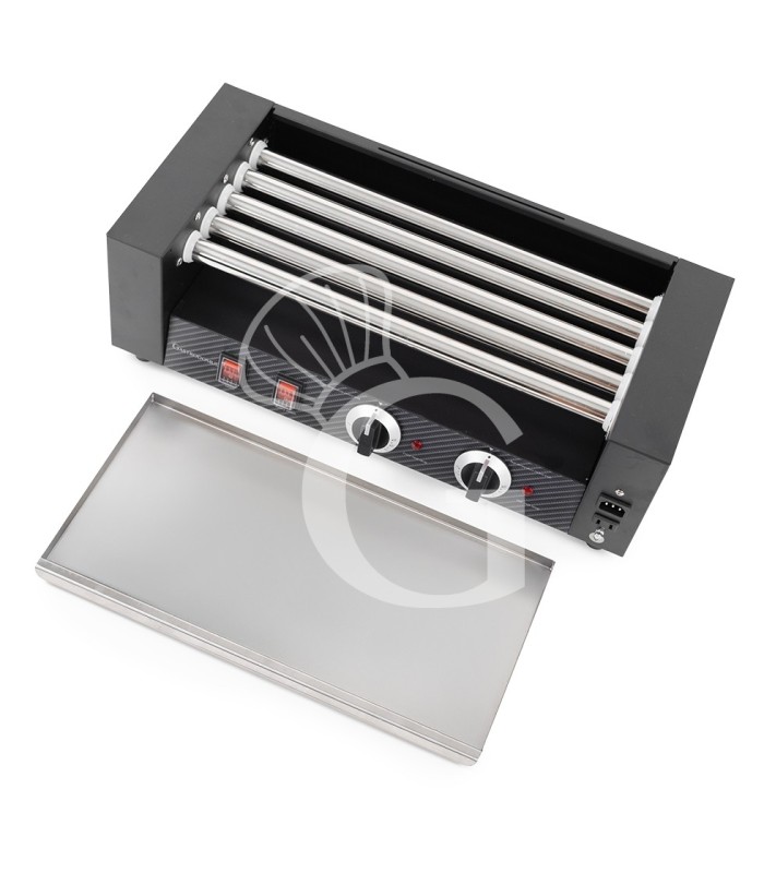 Asador de salchichas 1400 W 5 rodillos L 580 mm x P 250 mm x A 190 mm