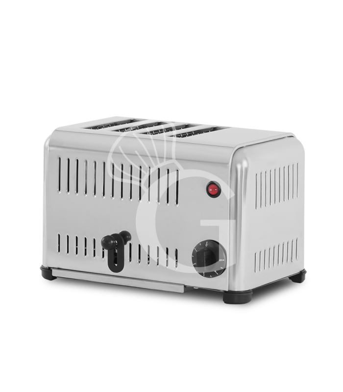 Tostadora profesional monofásica L 330 mm x P 220 mm x A 225 mm capacidad 4 rebanadas