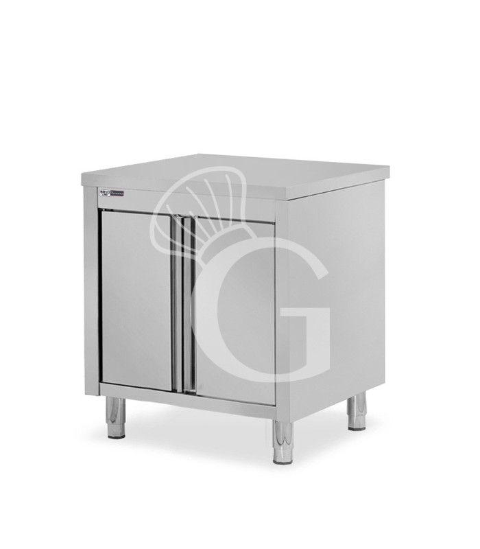 Mesa mural de acero inoxidable 2 puertas batientes L 700 mm x P 700 mm x A 850 mm