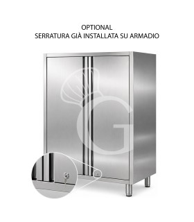 Cerradura con llave ya instalada para armarios de acero inoxidable