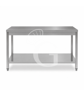 Mesa de acero inoxidable con estante inferior L 1700 mm x P 700 mm x A 850 mm