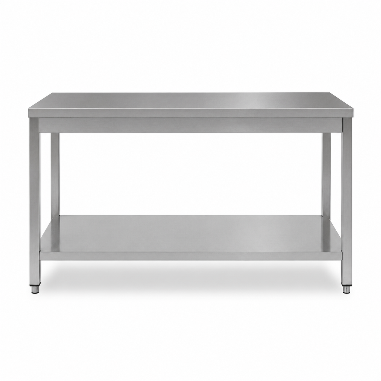 Mesa de acero inoxidable con estante inferior L 1700 mm x P 700 mm x A 850 mm
