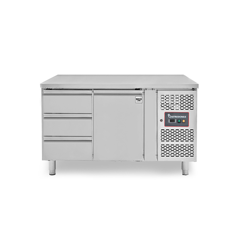 Mesa refrigerada 3 cajones 1 puerta – 18 °C / – 22 °C – Profundidad 700 mm