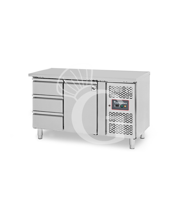 Mesa refrigerada 3 cajones 1 puerta – 18 °C / – 22 °C – Profundidad 700 mm