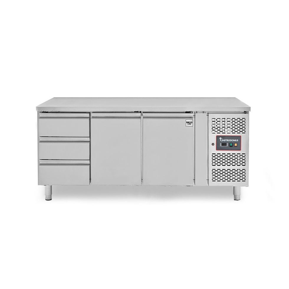 Mesa refrigerada 3 cajones 2 puertas – 18 °C / – 22 °C – Profundidad 700 mm