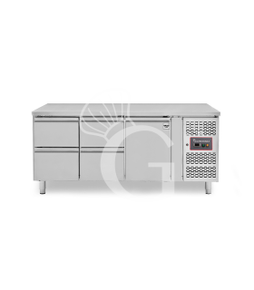 Mesa refrigerada 4 cajones 1 puerta -18°C/-22°C - Prof. 700 mm