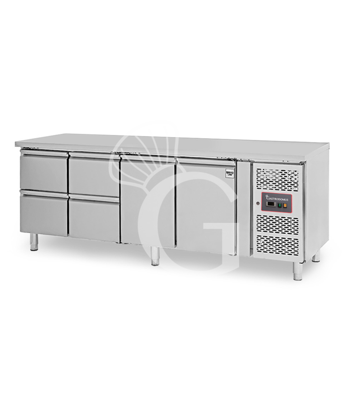 copy of Tavolo frigo con 4 porte, profondità 700 mm e temperatura -18°C/-22°C