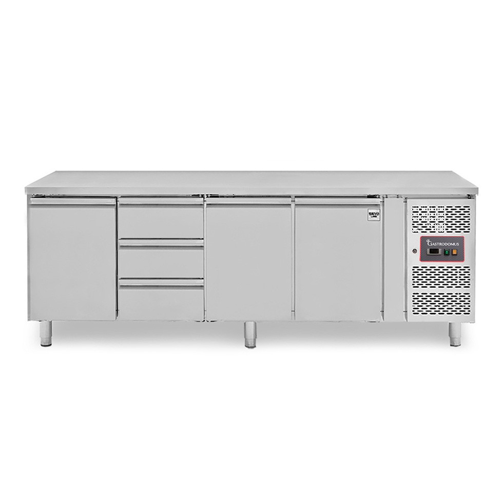 Mesa refrigerada 3 cajones y 3 puertas – 18 °C / – 22 °C – Profundidad 700 mm