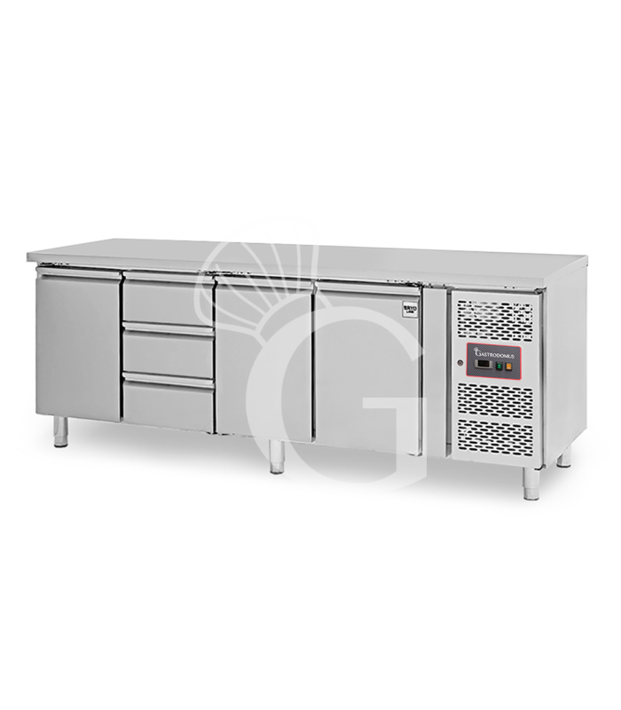 Mesa refrigerada 3 cajones y 3 puertas – 18 °C / – 22 °C – Profundidad 700 mm