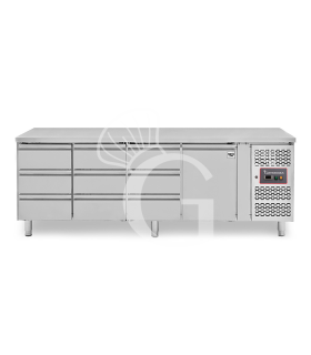 Mesa refrigerada 9 cajones y 1 puerta – 18 °C / – 22 °C – Profundidad 700 mm