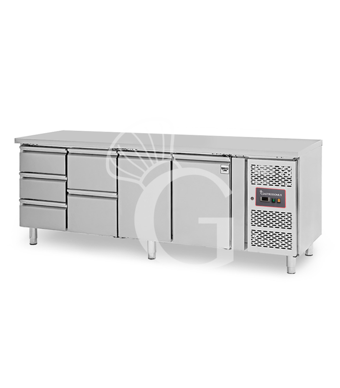 copy of Tavolo frigo con 4 porte, profondità 700 mm e temperatura -18°C/-22°C